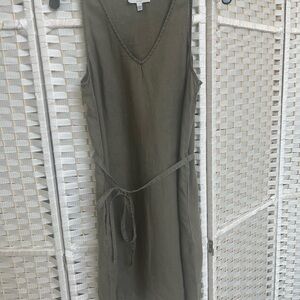 Olive Green Sleeveless Dress